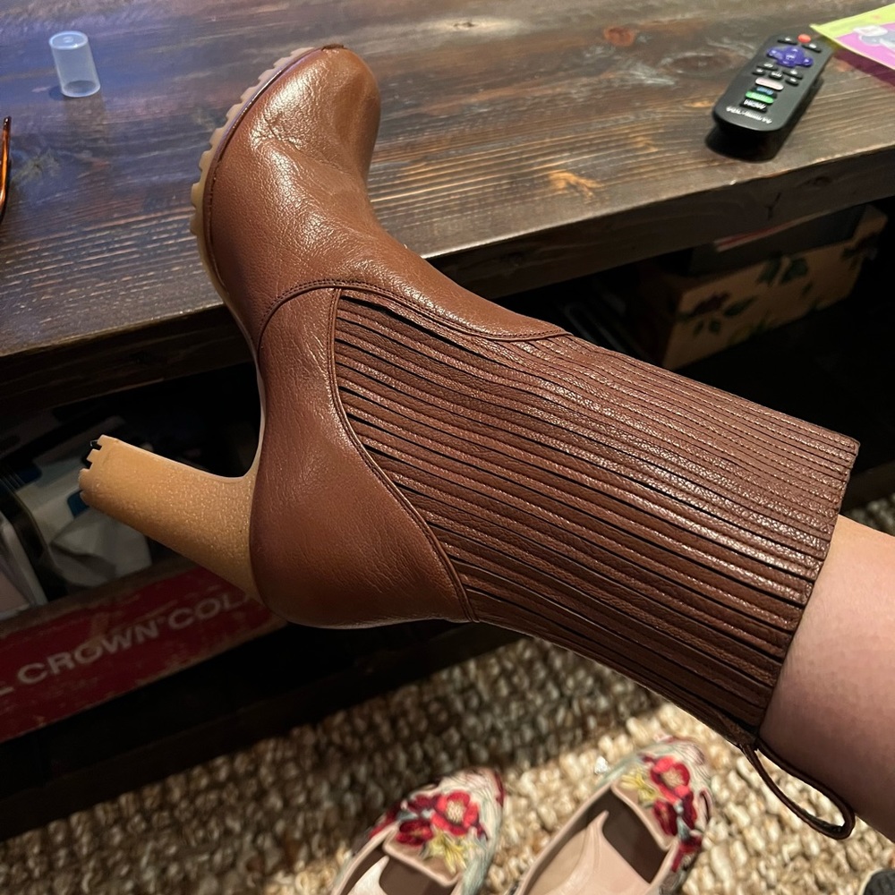 Gucci booties with rubber soles and heels.  Size 38.  3.5” heels.  Worn once.